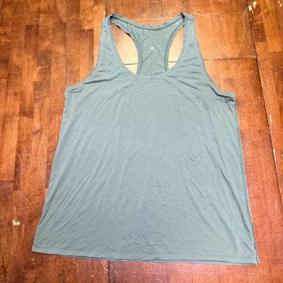 Lululemon Tops - Lululemon Love Tank Top Womens 10 Green Racerback Scoop Neck Athletic Yoga